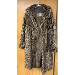 Vintage leopard print fur coat