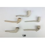 5 clay pipes