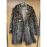 Vintage leopard print fur coat