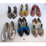 6 assorted pairs of ladies shoes