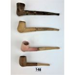 4 wooden pipes