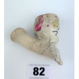 Clay pipe bowl with figure head marked Jacob