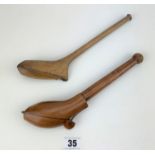 2 x 18th century wooden pipe boxes