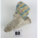 Clay pipe bowl with figure head marked Jacob