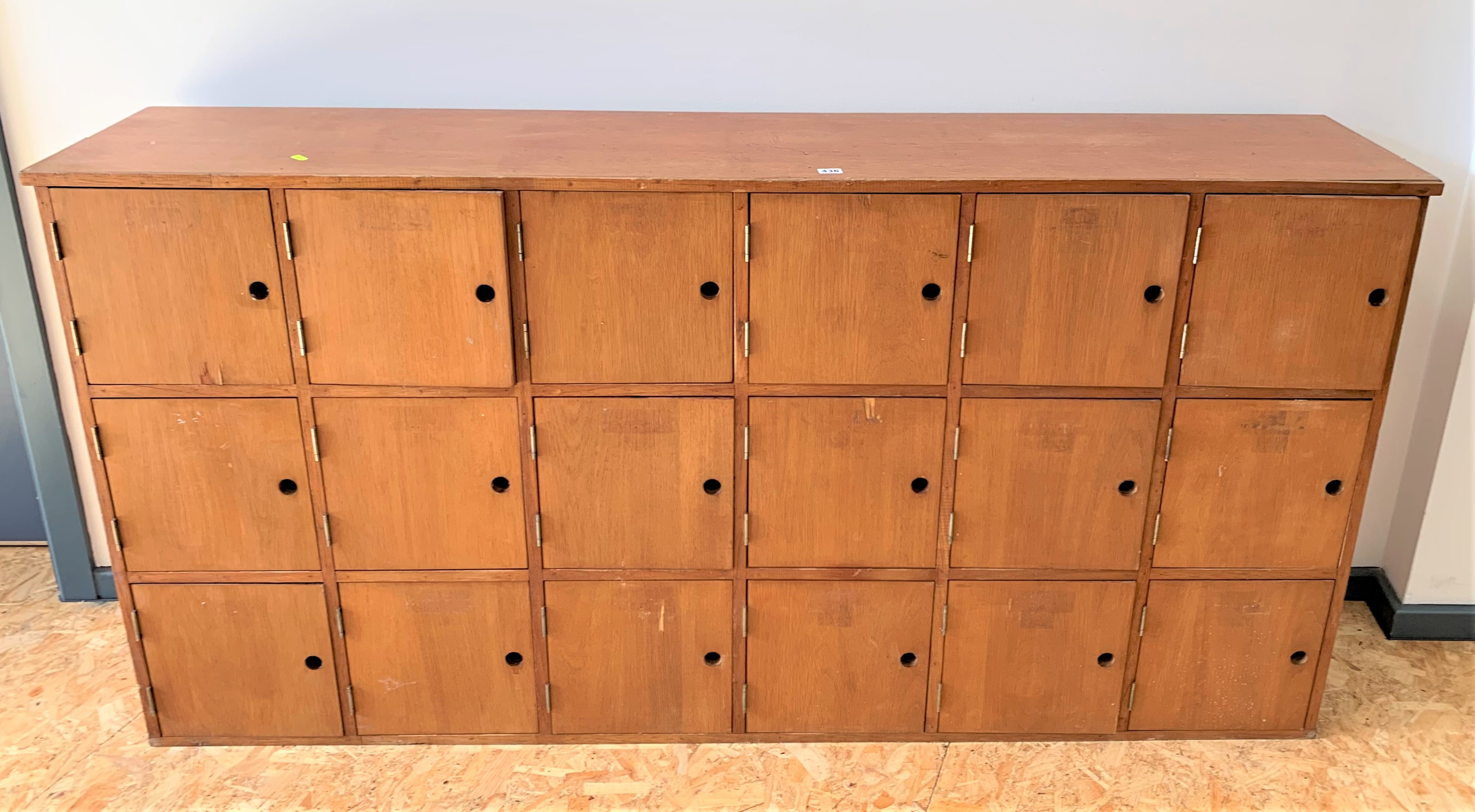 Wooden locker cabinet