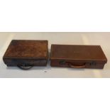 2 small vintage leather cases