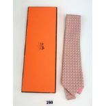 Hermes silk tie in original box
