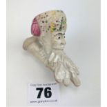 Clay pipe bowl with figure head marked Jacob