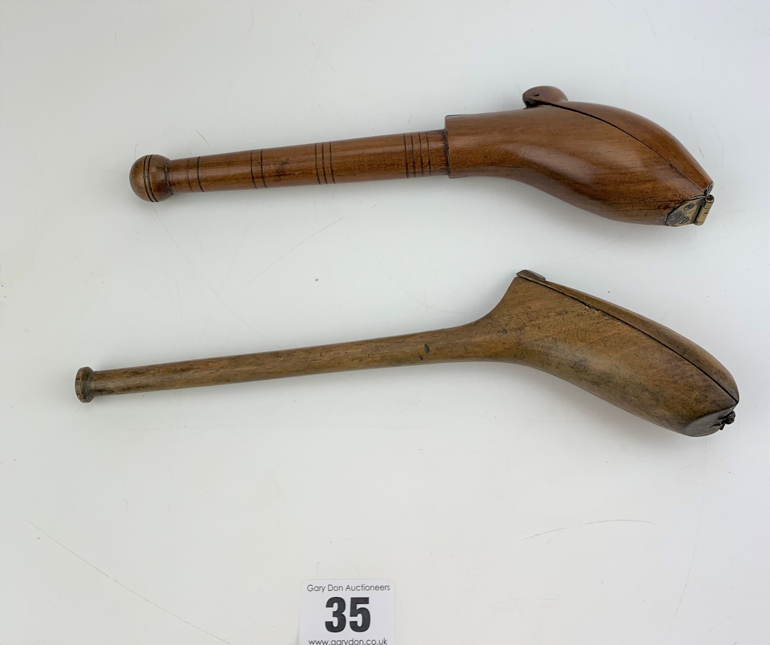 2 x 18th century wooden pipe boxes - Image 4 of 5