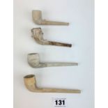 4 clay pipes