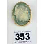 Dress cameo brooch