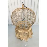 Metal/wicker birdcage