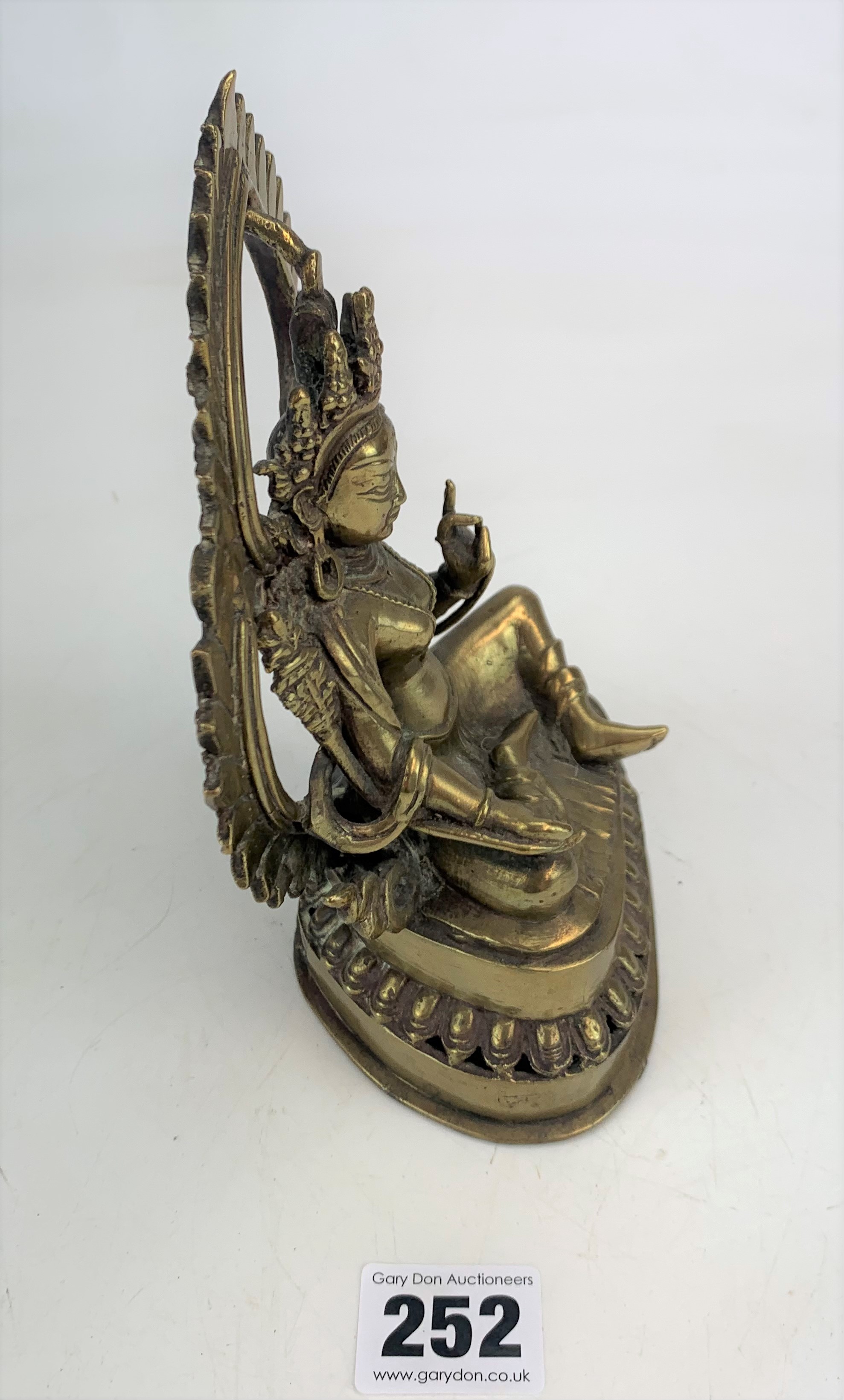 Brass Hindu god figure - Image 3 of 6