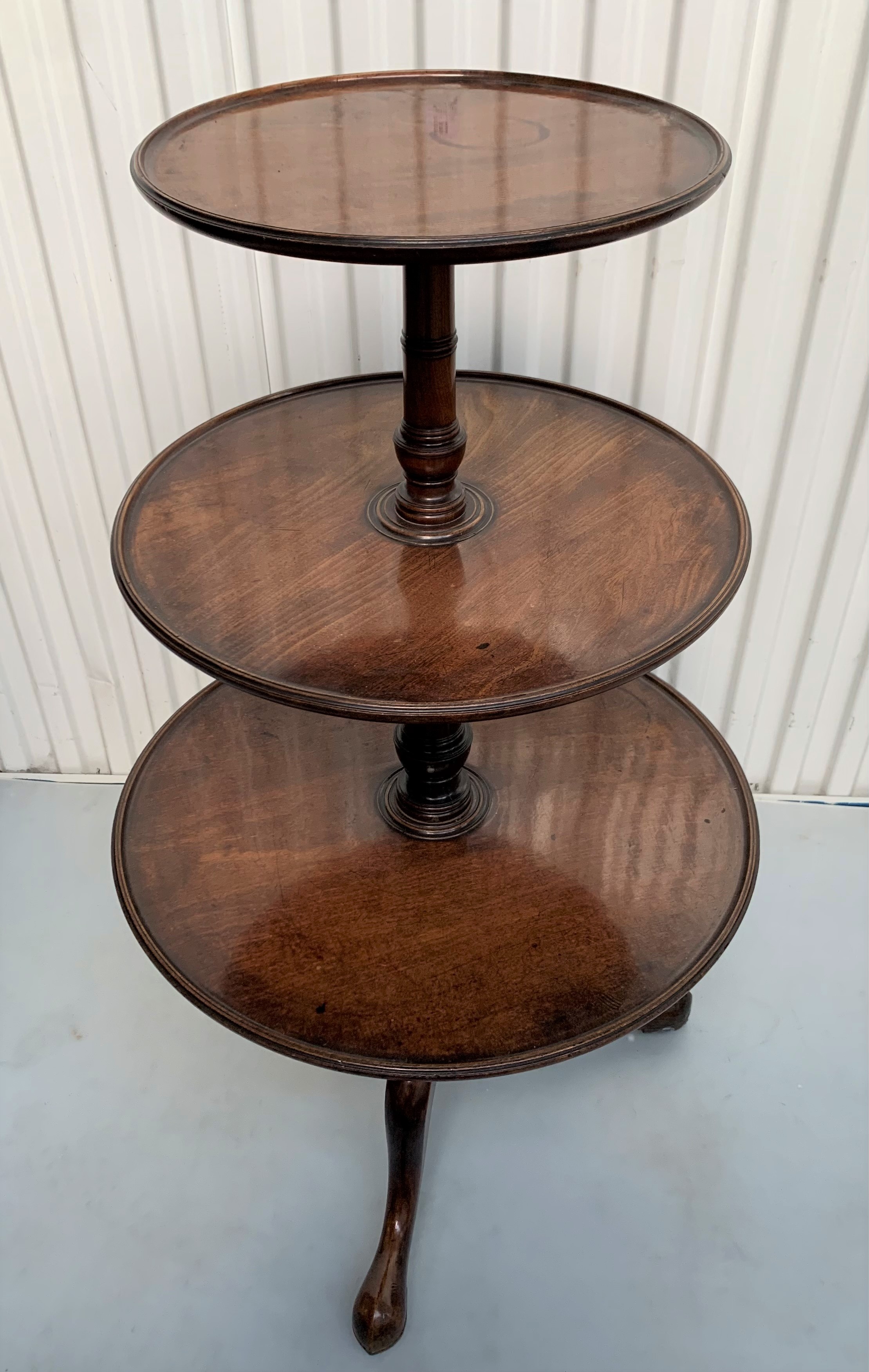 George III three tier dumb waiter