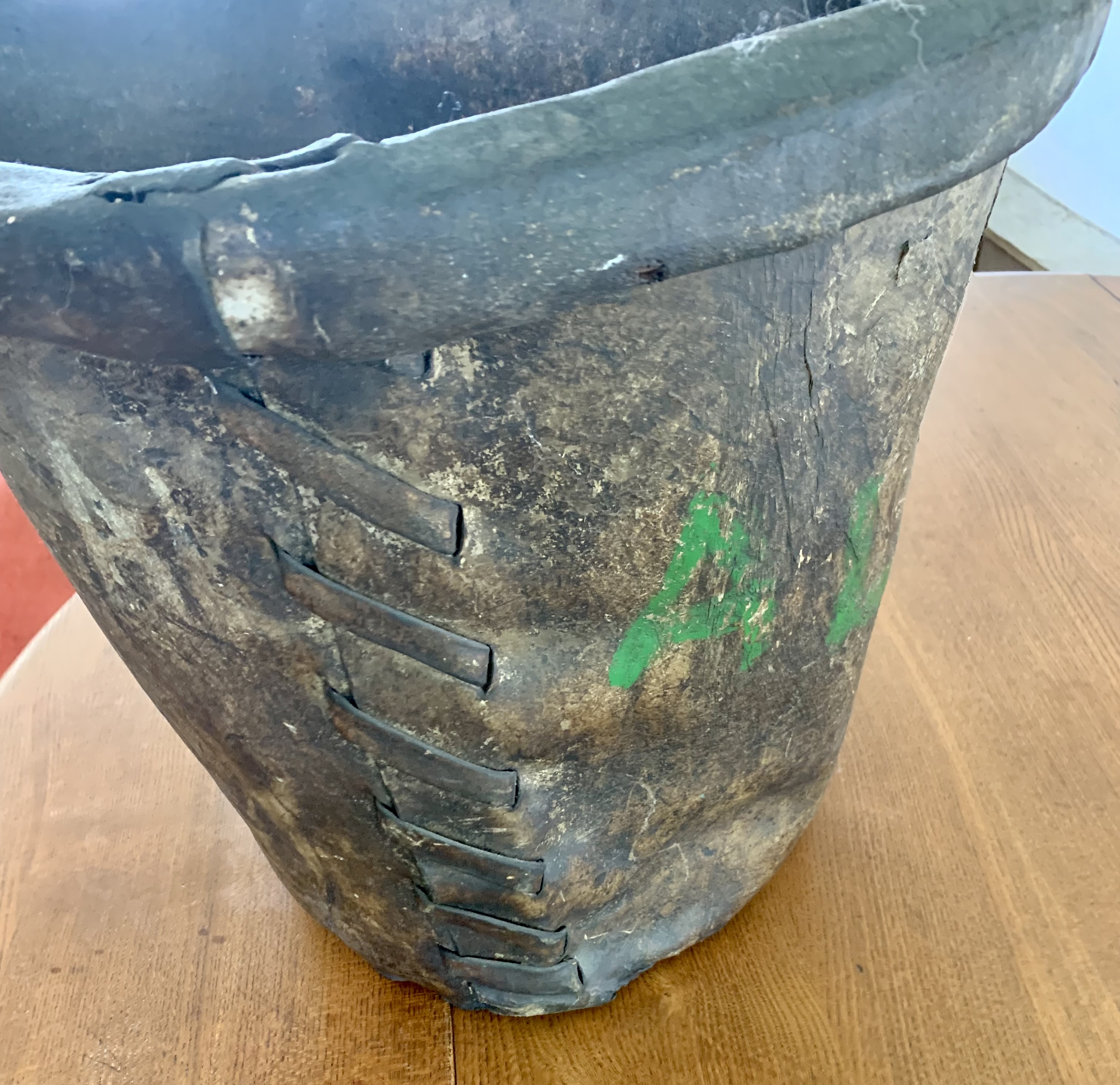 Antique Leather Bucket - Image 13 of 14