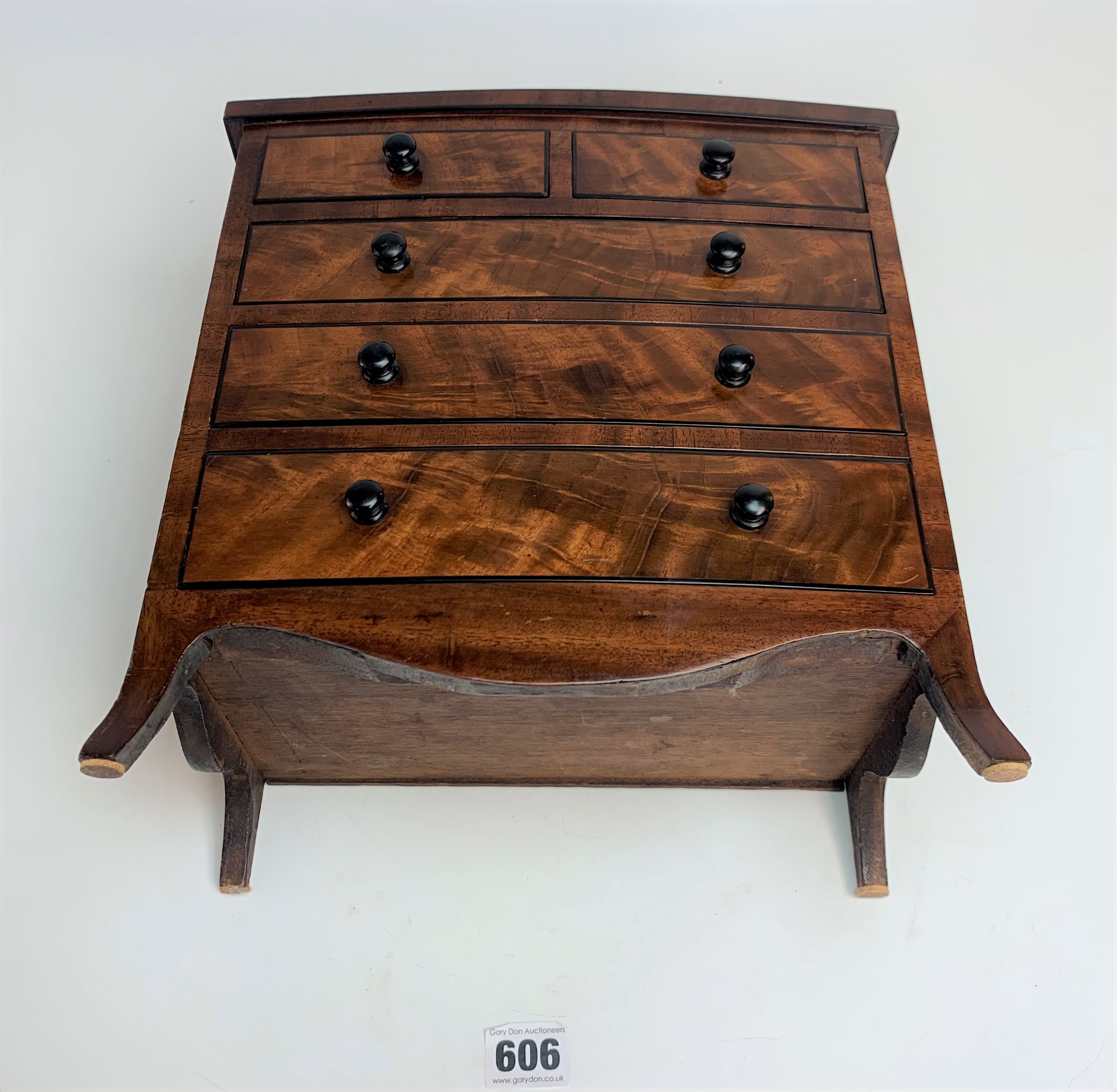 George III miniature chest of drawers - Image 11 of 12