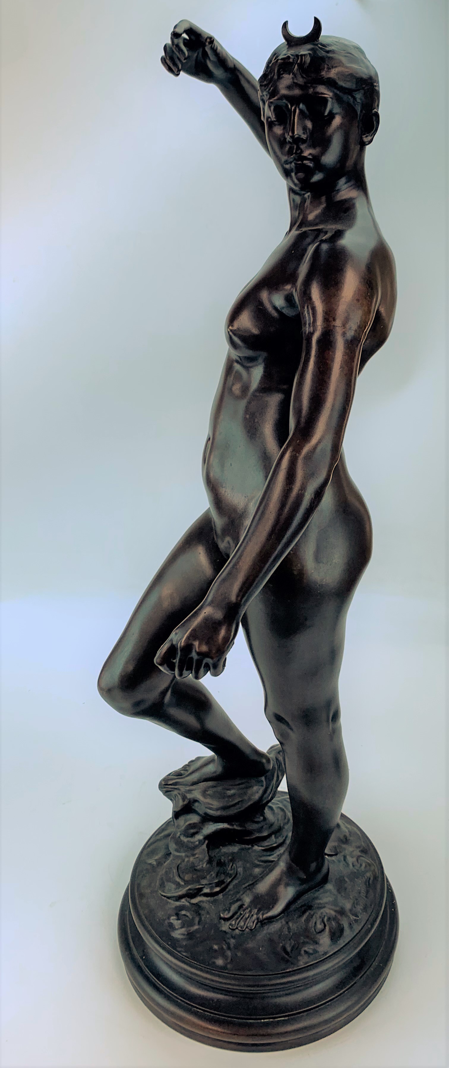 Bronze female figure by Alexandre Falguiere - Image 14 of 14