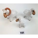 Set of 3 Lamboro Crafts Wales sheep figures