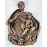 Early large religious wooden sculpture