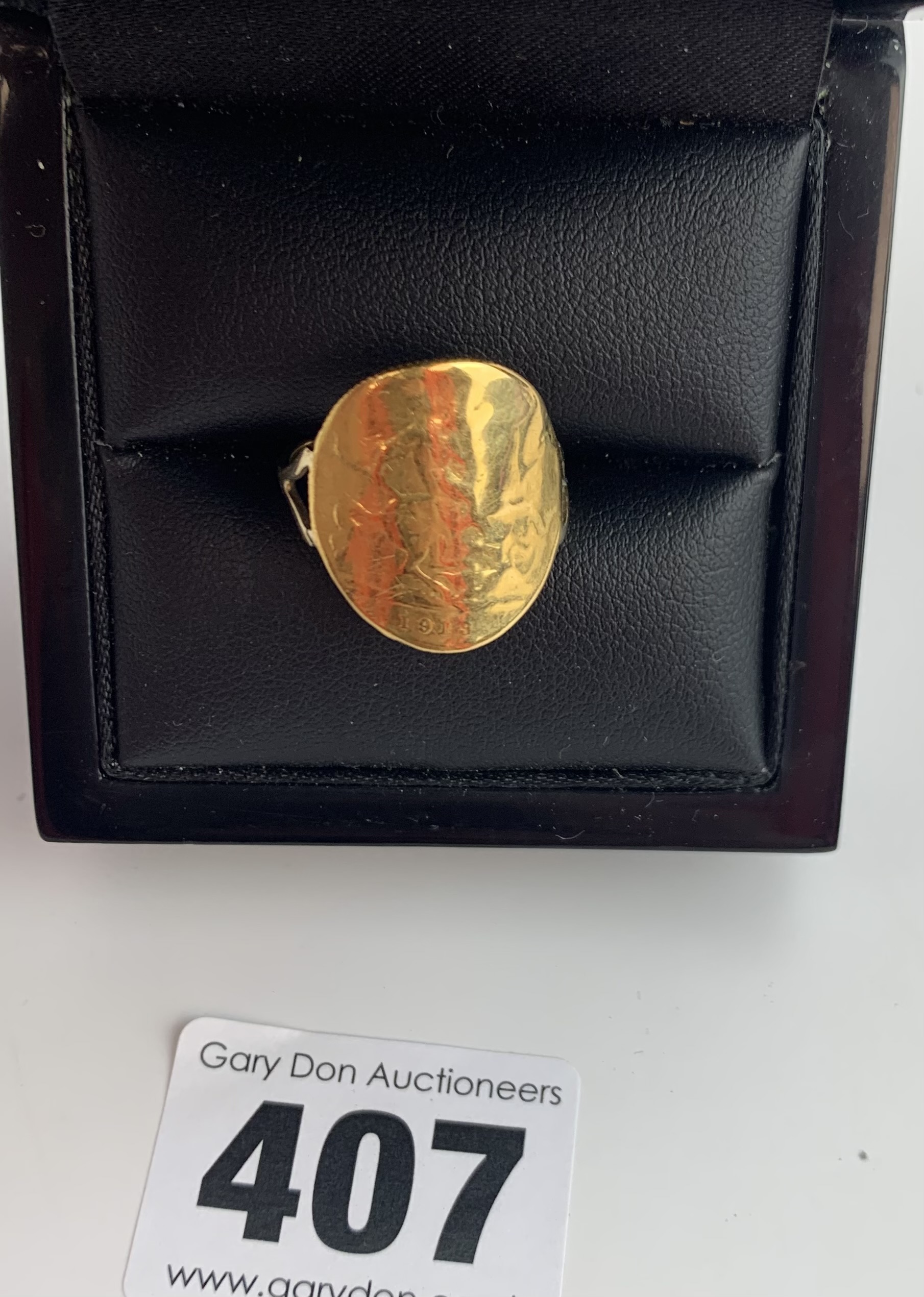 Gold Half Sovereign ring - Image 2 of 7