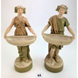 Pair of Royal Dux figures