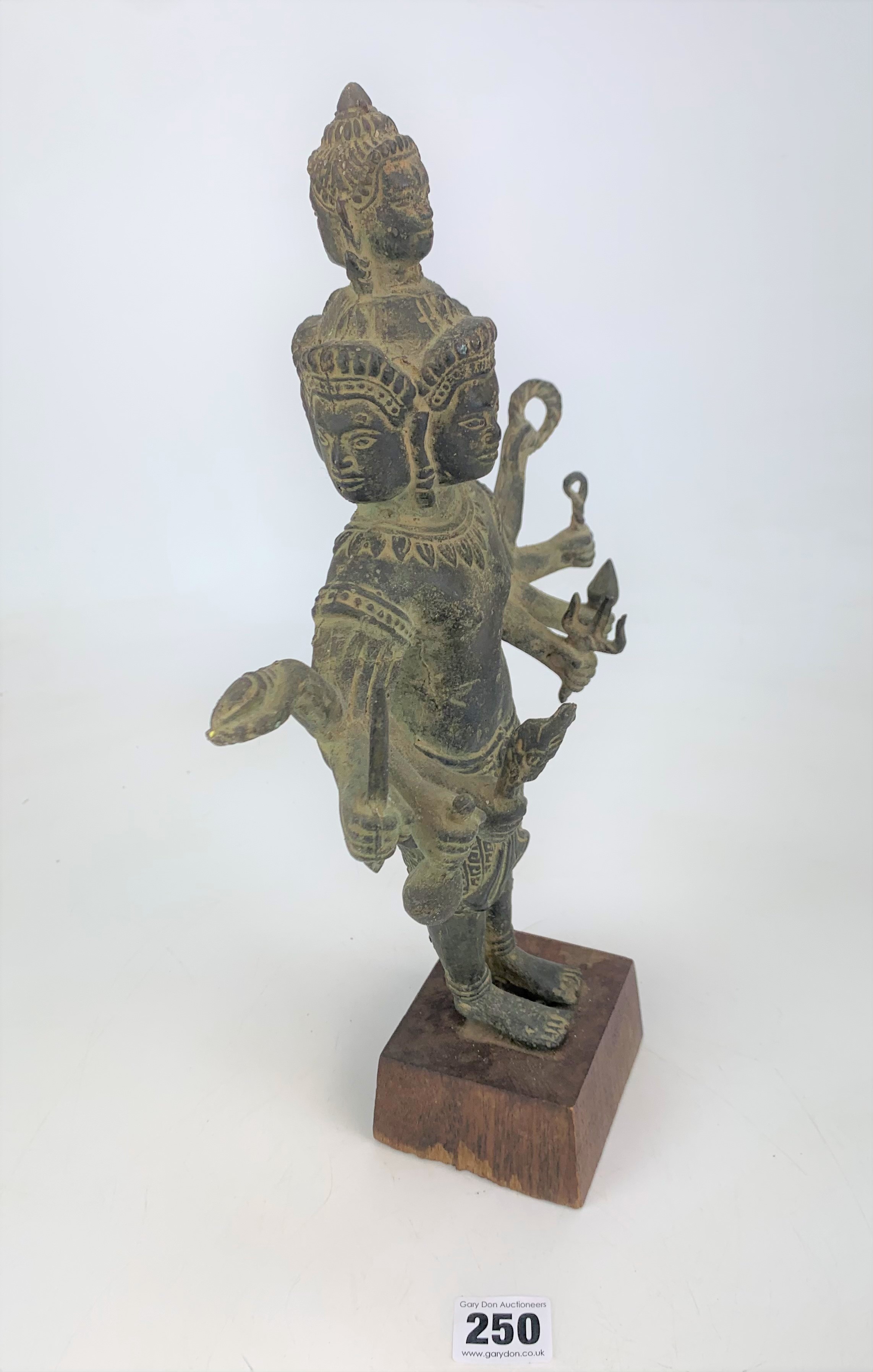 Bronze Hindu Shiva god figure - Image 2 of 7