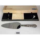 Boxed silver cake knife