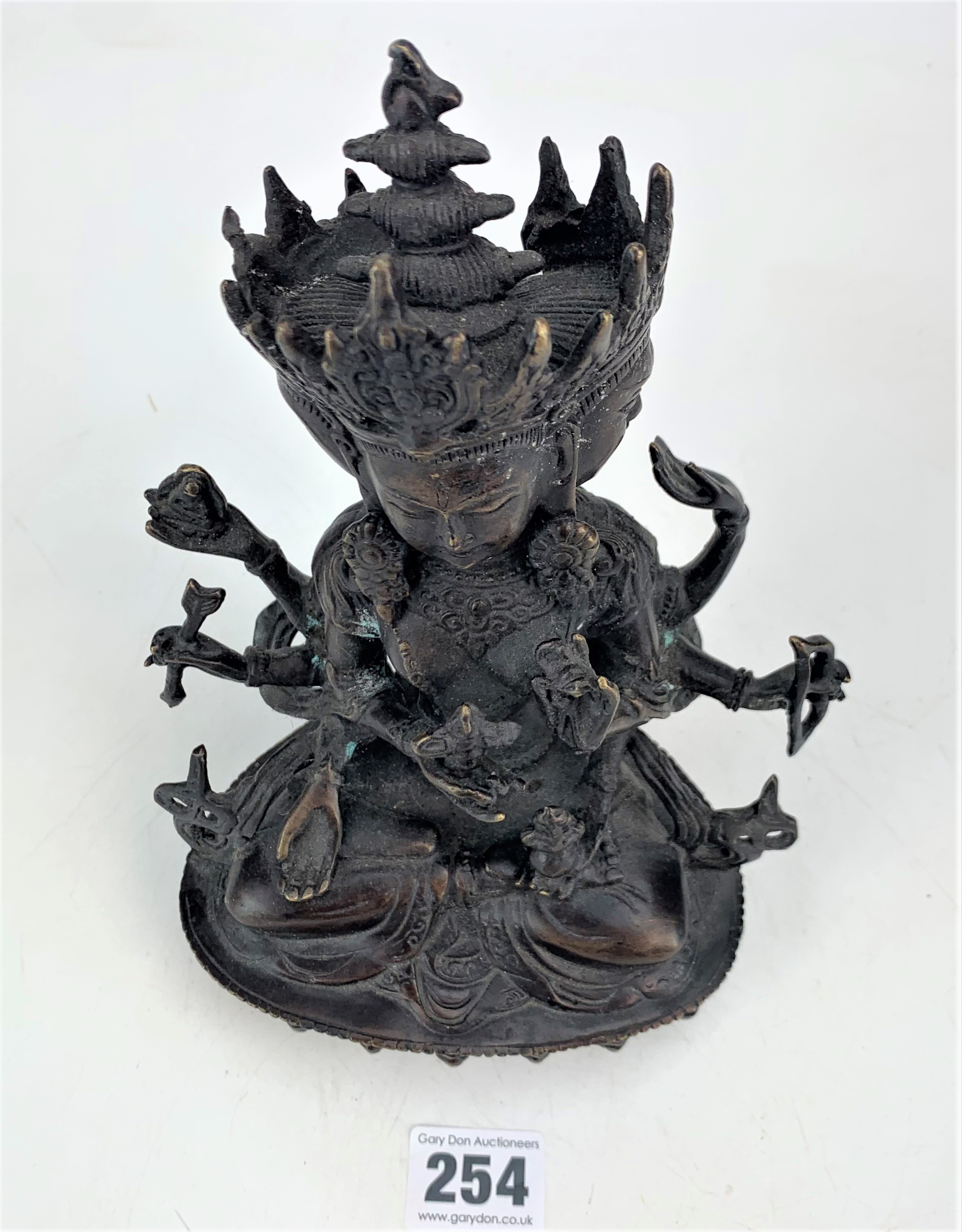 Bronze Hindu god figure - Image 2 of 7