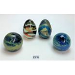 4 Mdina paperweights