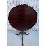 Tilt top tripod table