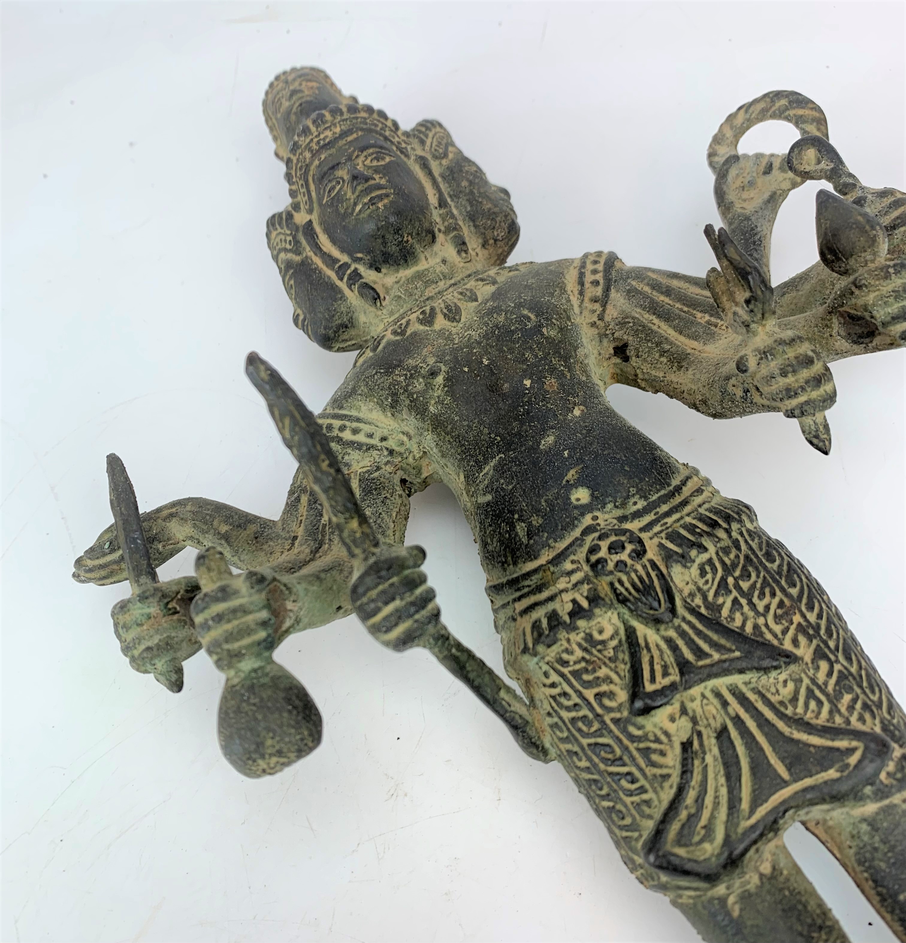 Bronze Hindu Shiva god figure - Image 7 of 7