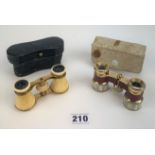 2 pairs of cased opera glasses