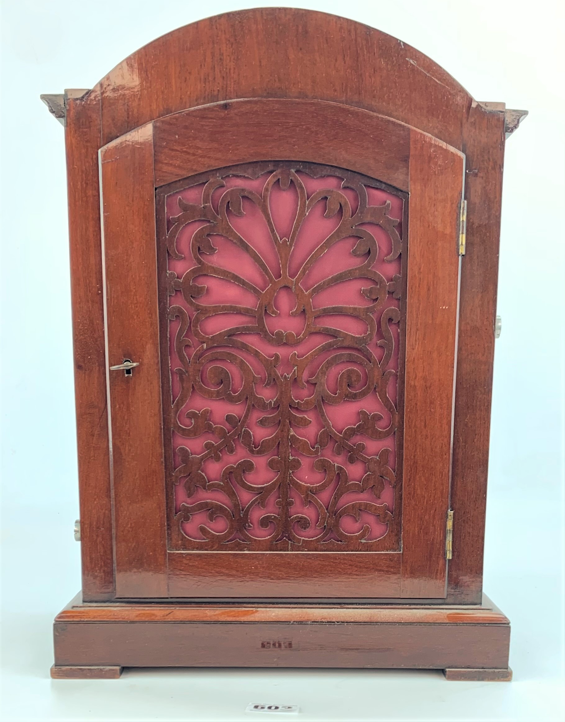 Mahogany striking table clock - Image 8 of 16