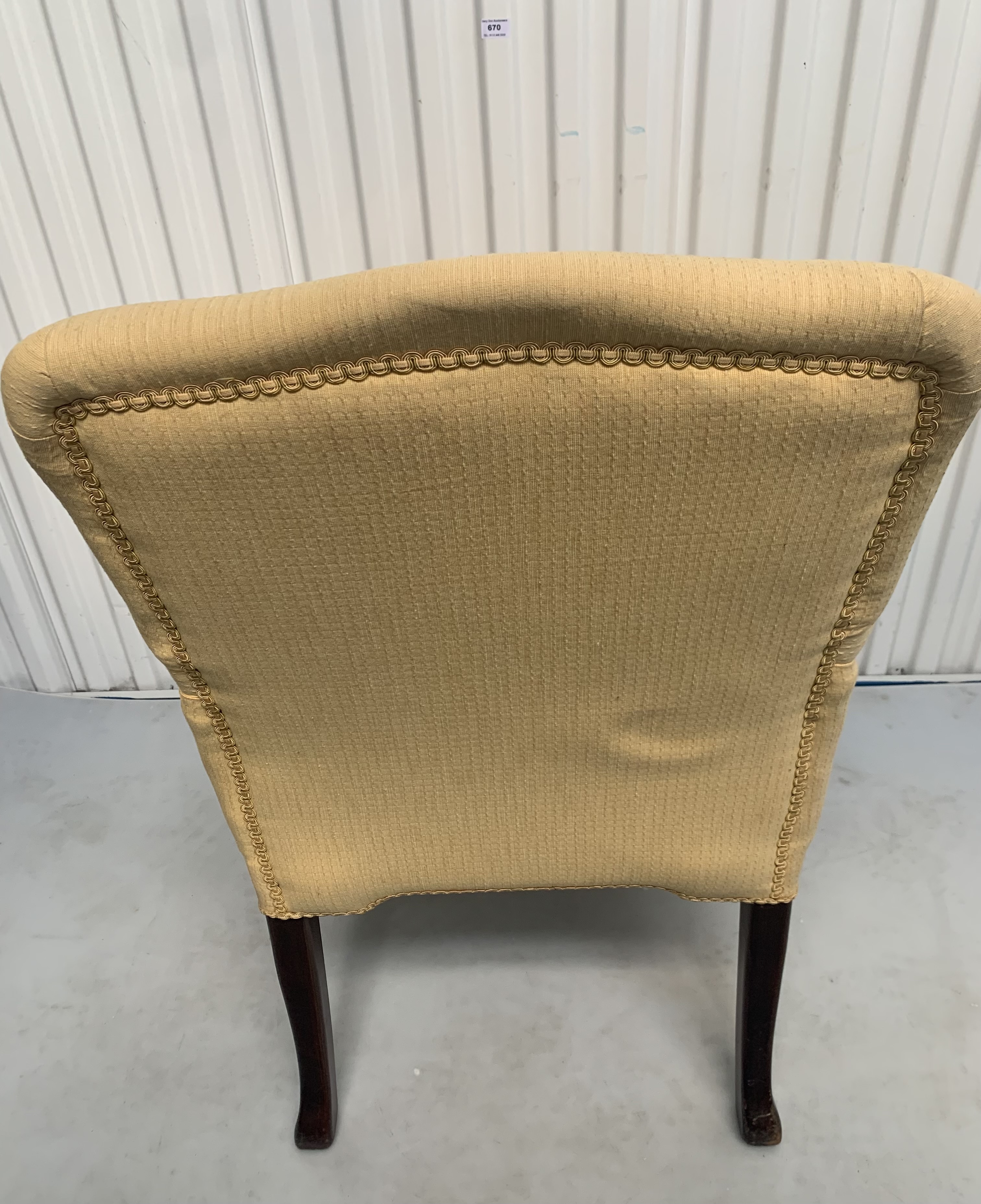 Antique upholstered armchair - Image 4 of 7