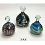 3 Mdina paperweights