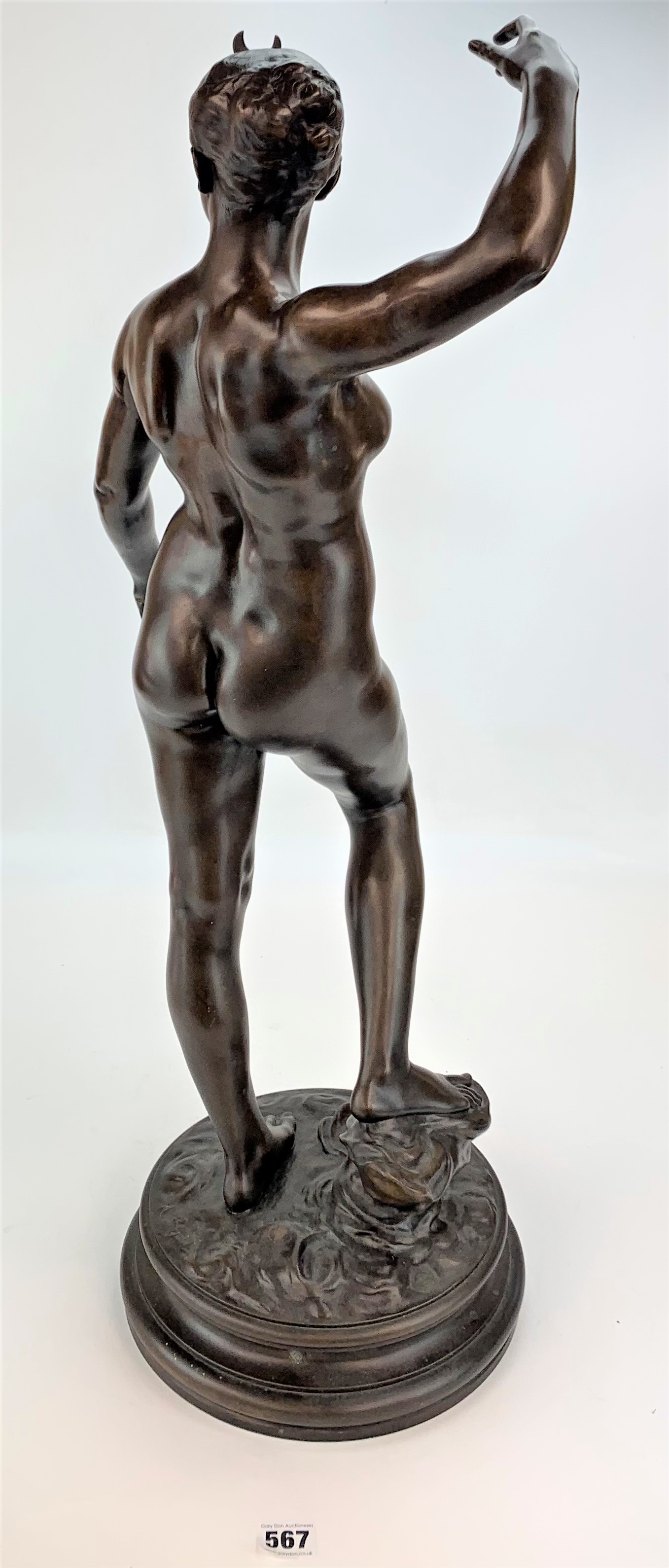 Bronze female figure by Alexandre Falguiere - Image 11 of 14