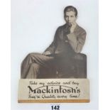Wooden Mackintosh's advertising sign