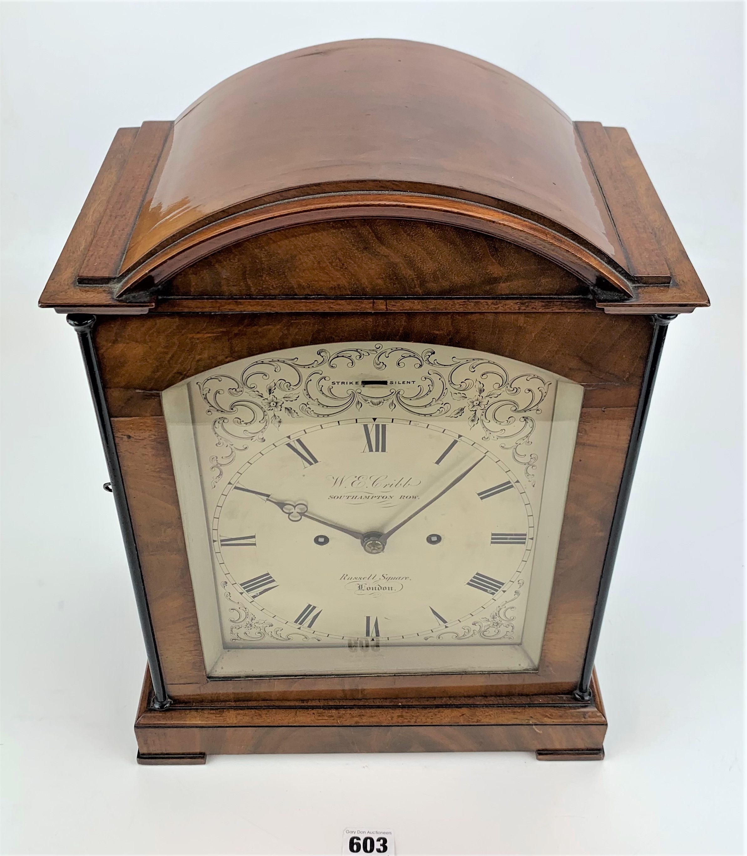 Mahogany striking table clock - Image 2 of 16