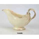 Early creamware sauceboat