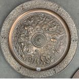 Large circular bronze charger