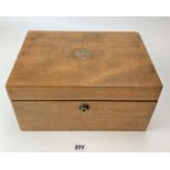 Oak writing box