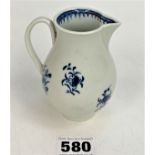 Early English small blue/white jug