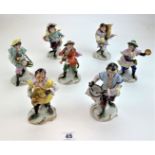 7 piece continental porcelain monkey band
