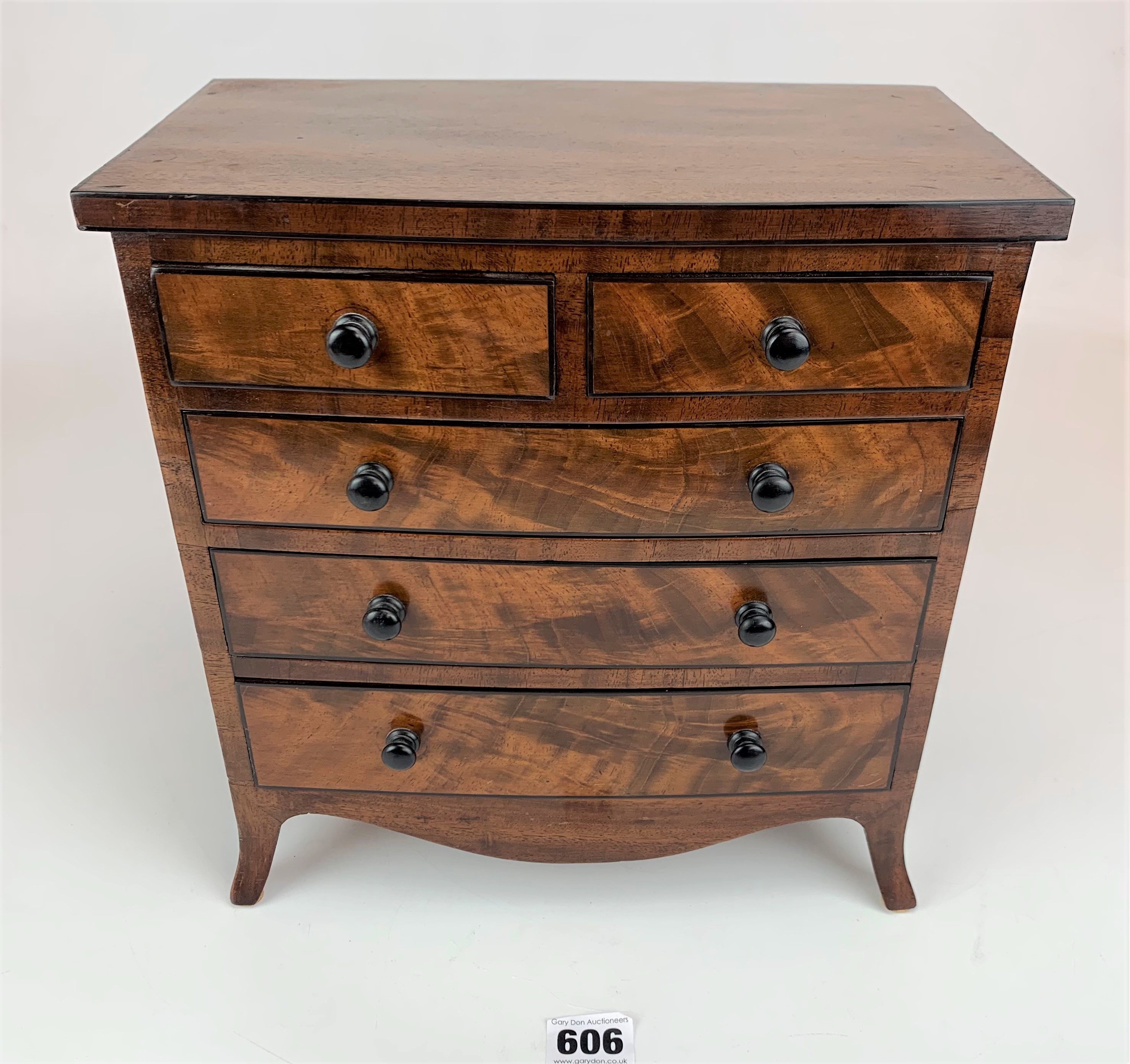 George III miniature chest of drawers - Image 2 of 12