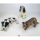 3 dog figures