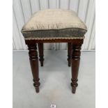 Antique upholstered top stool