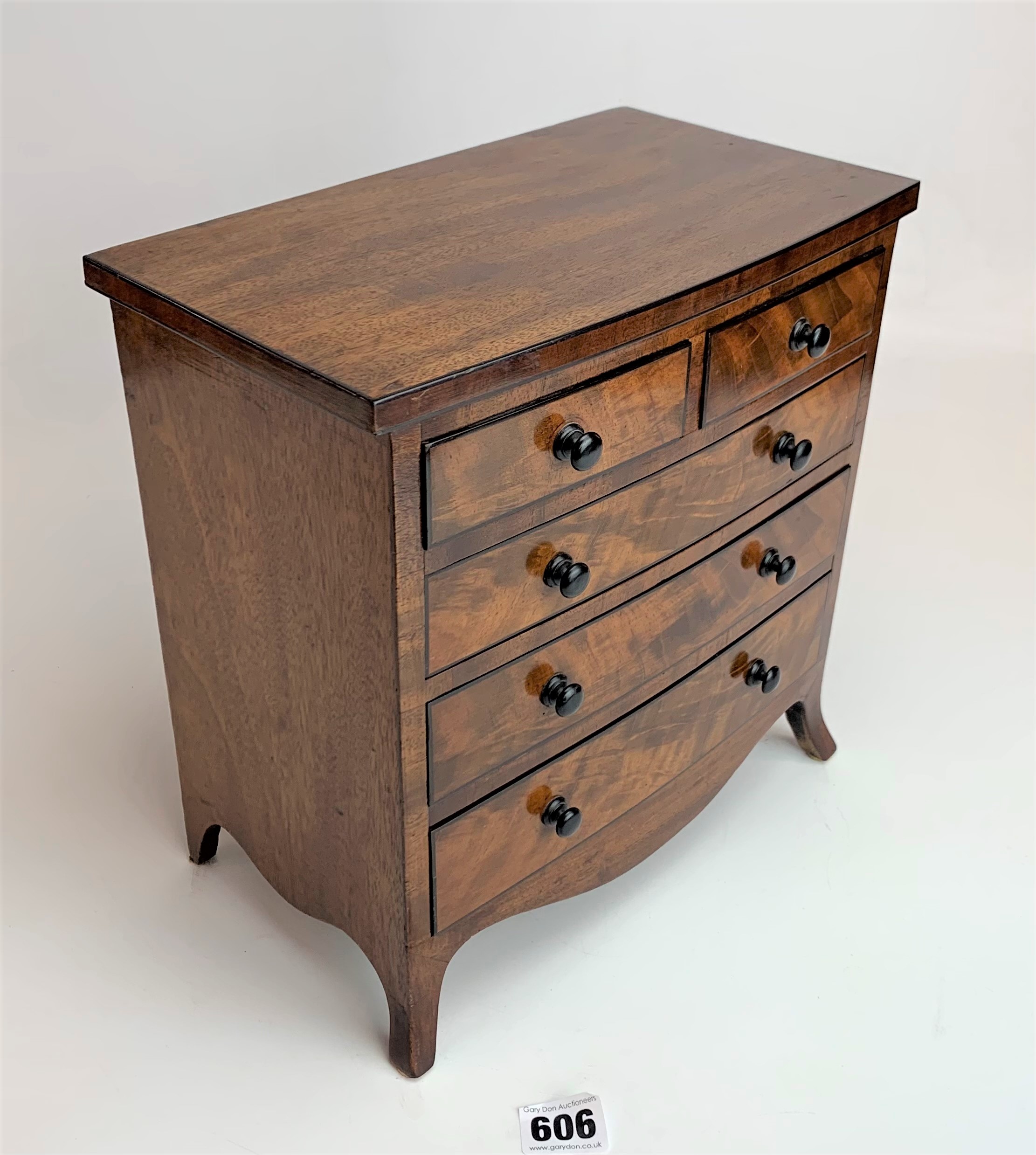 George III miniature chest of drawers - Image 5 of 12