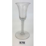 Antique wine glass with airtwist stem