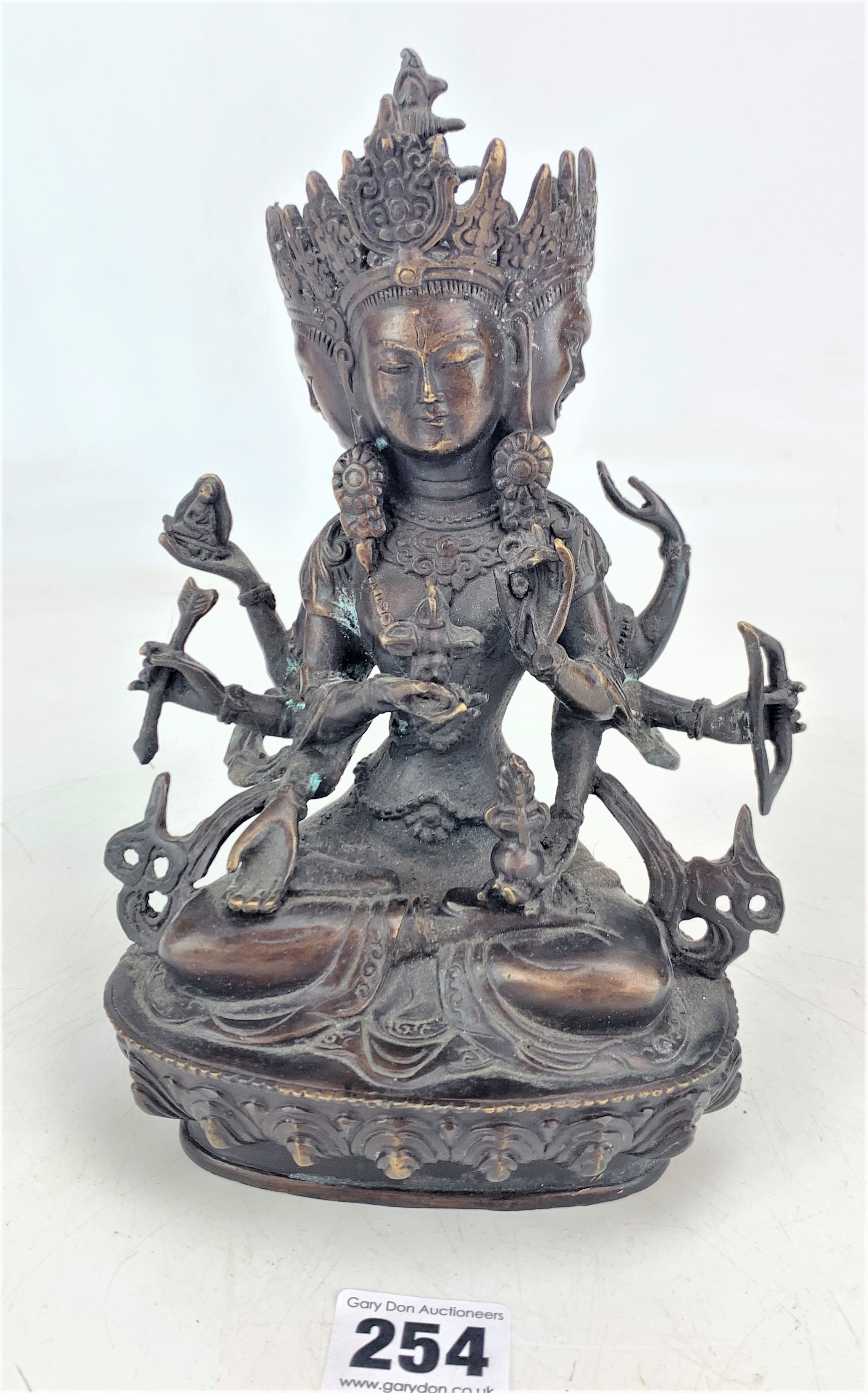 Bronze Hindu god figure