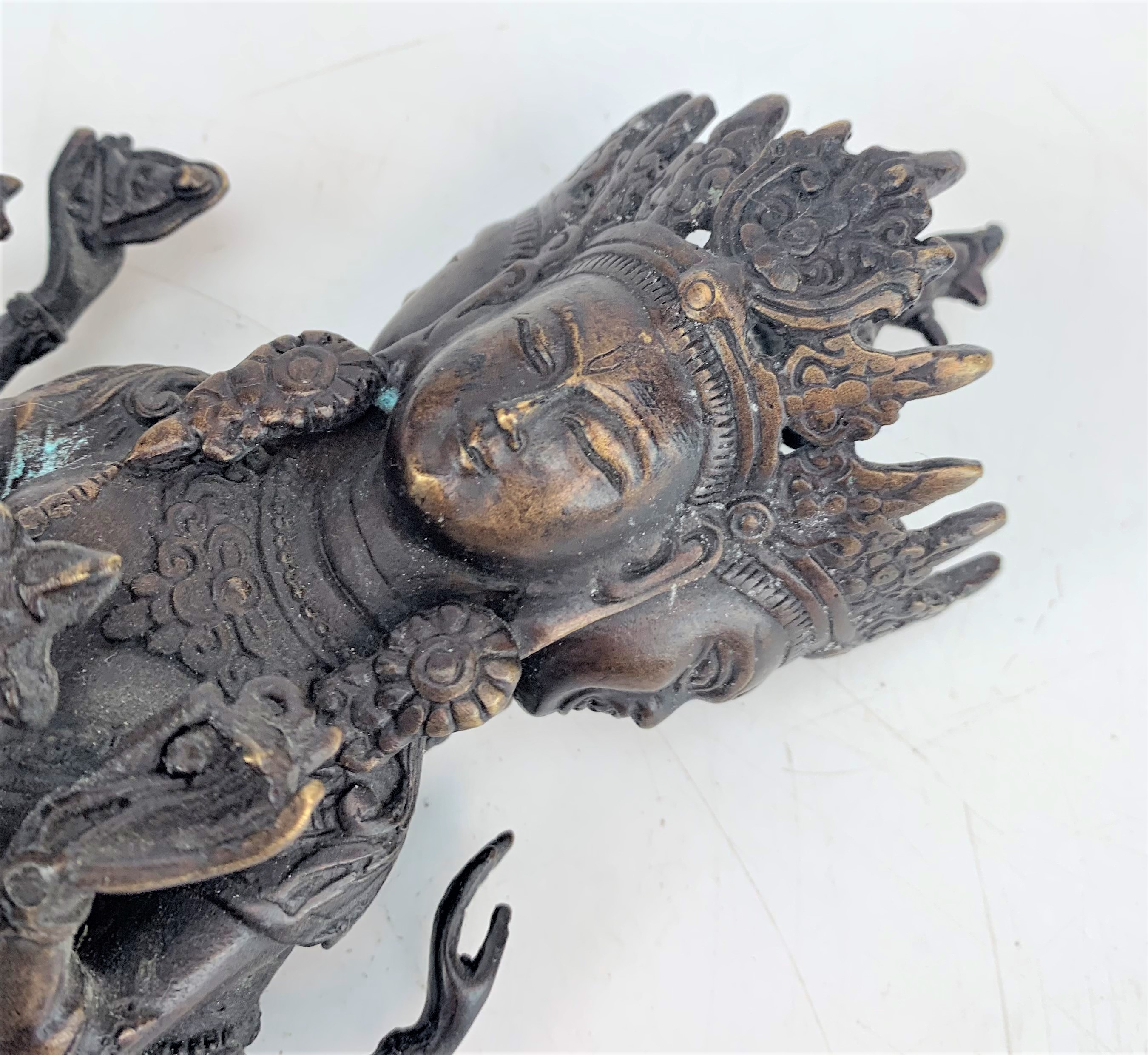 Bronze Hindu god figure - Image 6 of 7